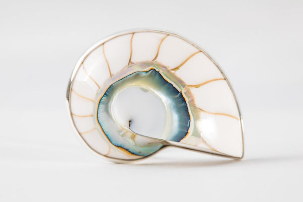 WHITE NAUTILUS RING