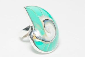 TURQUOISE NAUTILUS RING