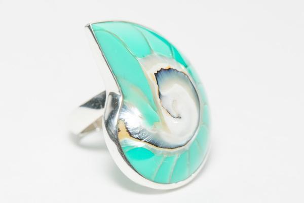 TURQUOISE NAUTILUS RING