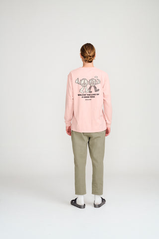 TCSS GOOD TIMES LS TEE DUSTY PINK